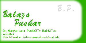 balazs puskar business card